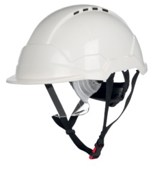 Casque de sécurité blanc lunettes intégrées l'unité