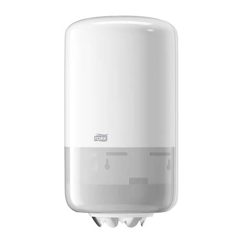 Distributeur essuie mains mini dévidage central blanc M 1 l'unité TORK