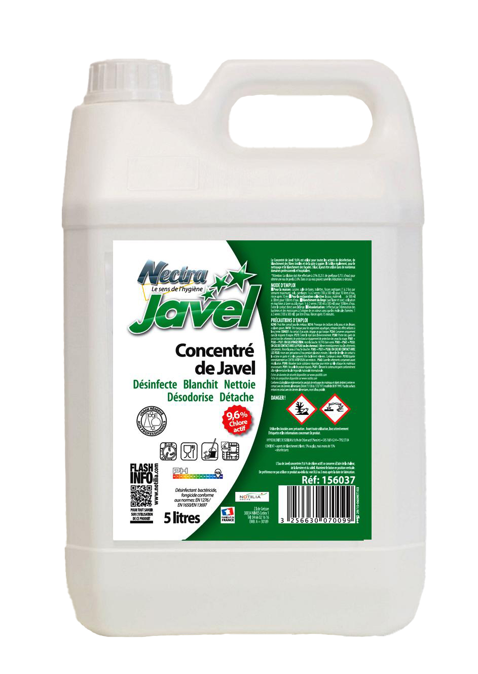 Quel Pourcentage D eau De Javel Pour Nettoyer Une Façade EAU DE JAVEL 36° - 9.6% CHL Bidon 5L | Boutique Eyrein Industrie