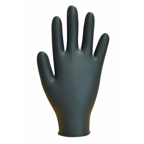 Gants nitrile usage unique noir M non poudrés LG la boîte de 100