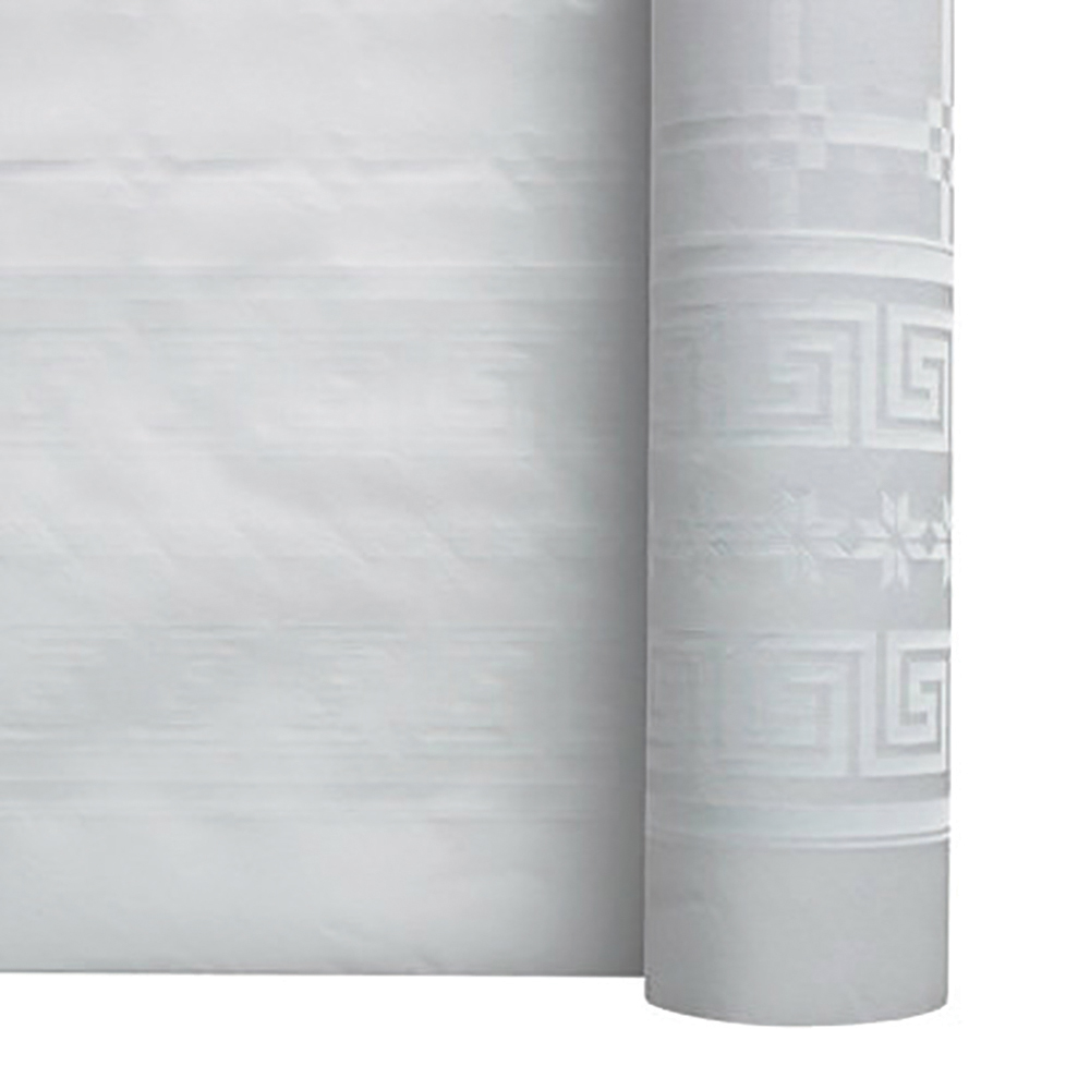 Nappe rouleau damassé blanc 1,2m x 50m les 4 rouleaux | Boutique Eyrein