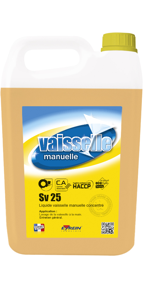 SV 25 Liquide Vaisselle Manuelle Concentré 5L - 100496 - Société Produits  d'Entretien