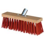 Balai cantonnier bois 40cm rouge douille métal l'unité