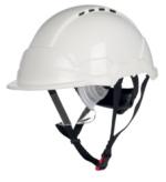 Casque de sécurité blanc lunettes intégr. l'unité