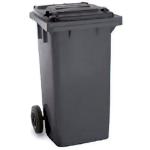 Container 2 roues 120L gris gris couvercle noir ROSSIGNOL
