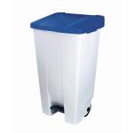 Conteneur à pédale plastique 95L bleu