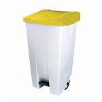 Conteneur à pédale plastique 95L jaune
