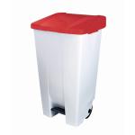 Conteneur à pédale plastique 95L rouge