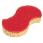Eponge grattante ergo 92 rouge/blond 100% recyclées le lot de 10 éponges SPONTEX