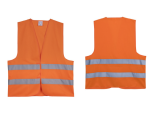 Gilet de sécurité orange double ceinture taille unique l'unité