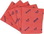 Lavettes microfibre non tissées rouge 35x35cm Breazy les 25 unités VILEDA