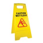 Panneau d'avertissement jaune CAUTION WET FLOOR l'unité