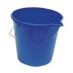 Seau 12L plastique bleu rond à bec l'unité