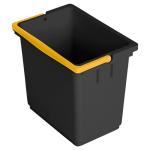 Seau 6L polypropylène noir anse jaune VERMOP
