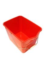 Seau en plastique rouge rectangulaire à bec rouge type Mery l'unité