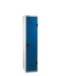 Vestiaire 1 case industrie L400xP500xH1915mm porte bleu fermeture porte-cadenas