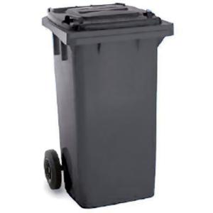 Container 2 roues 120L gris gris couvercle noir ROSSIGNOL
