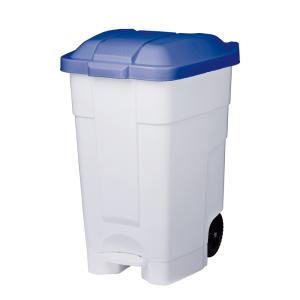 Container plastique à pédale 70L bleu