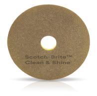Disques Clean & Shine brun diam 432 les 5 disques SCOTCH-BRITE 3M