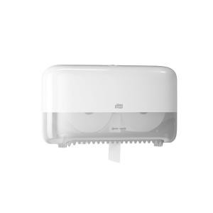 Distributeur papier toilette Twin Mid-Size sans mandrin T7 ABS blanc l'unité TORK