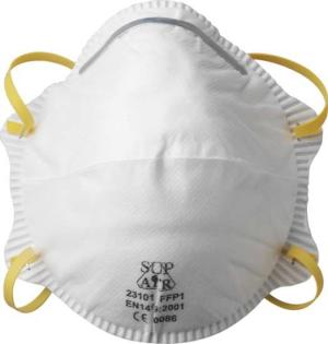 Masques respiratoires coque FFP1 la boîte de 20