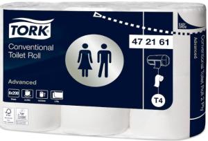 Papier toilette Advanced rlx tradi. 2 plis 23,8mx9,4cm T4 les 6 bobines TORK