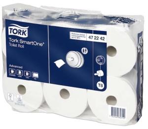 Papier toilette Advanced Smart One 2 plis 207mx13,4cm T8 les 6 bobines TORK