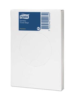 Sachets protection hygiéne féminine blanc B5 le carton de 1200 TORK
