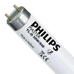 Tube 58W - 840 Blanc Froid Philips MASTER TL-D Super 80 1500mm fluorescent